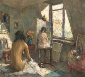 Bernard Bosschaert - Nu dans l'atelier du peintre